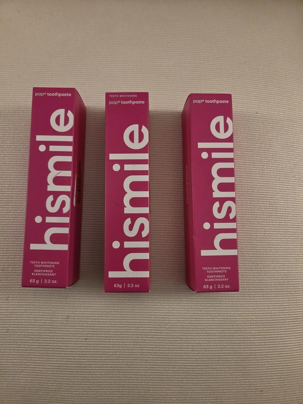 PAP+ HiSmile Whitening Toothpaste – 3-Tubes, 2.2 oz Each